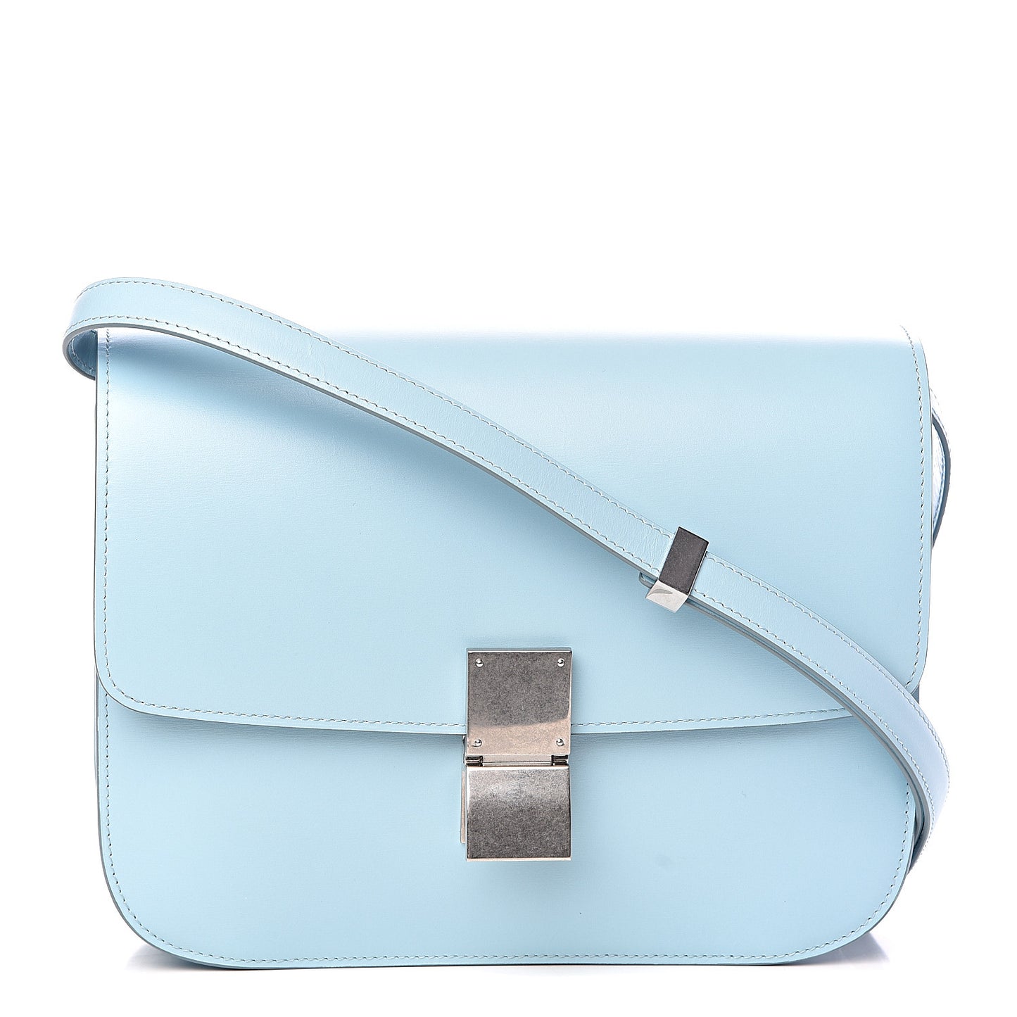 Box Calfskin Medium Classic Box Flap Bag Pool