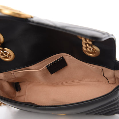 Gucci Calfskin Matelasse Mini GG Marmont Shoulder Bag Black 5 of 10