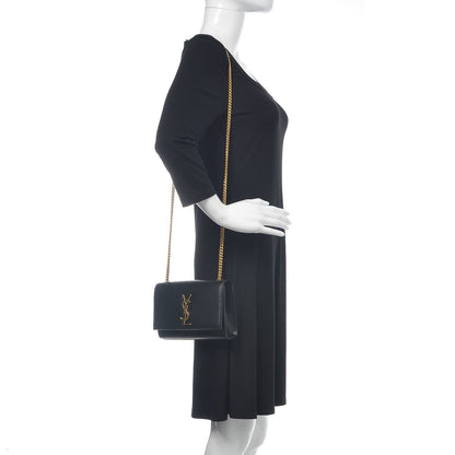 Saint Laurent Grain De Poudre Small Monogram Kate Satchel Black 2 of 11