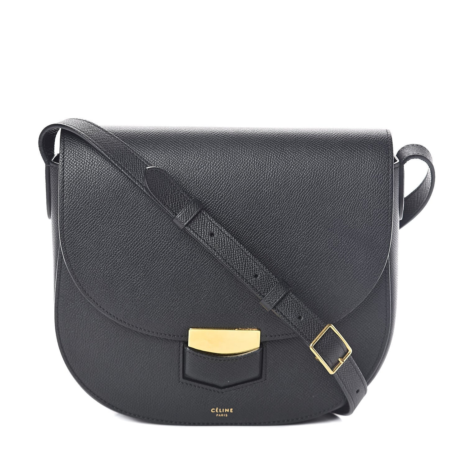 Grained Calfskin Compact Trotteur Black