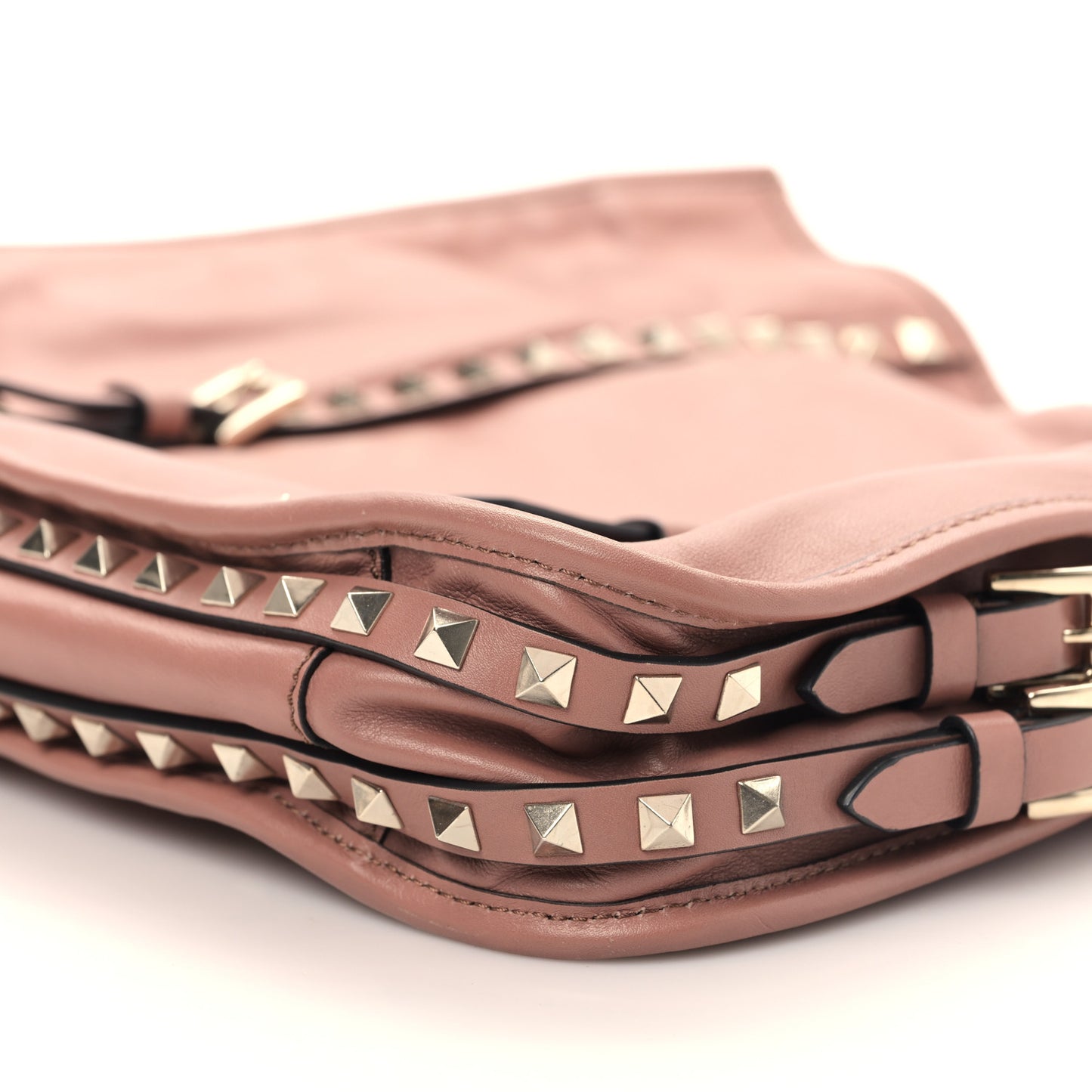 Vitello Rockstud Shopper Tote Poudre