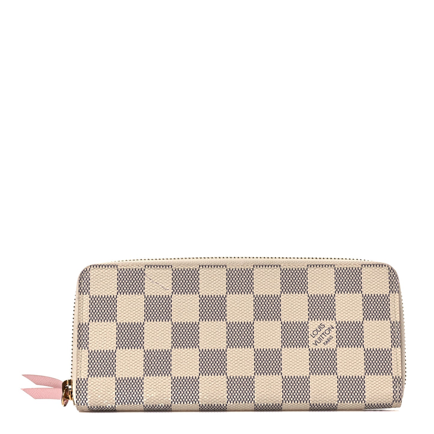 Damier Azur Clemence Wallet Rose Ballerine