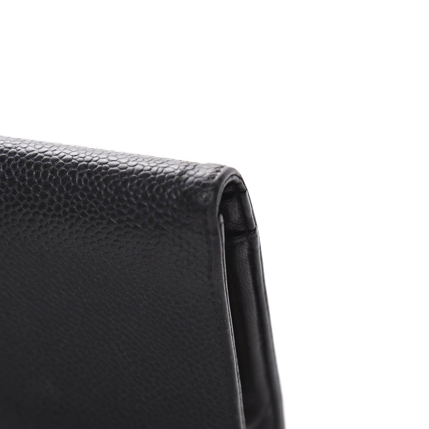 Caviar Timeless CC Compact French Wallet Black