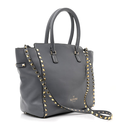 Valentino Garavani Vitello Rockstud Double Handle Tote London Stone 3 of 16
