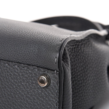 Fendi Cuoio Romano Selleria Bi-Color Medium Peekaboo Iconic Satchel Asfalto Latte 11 of 14
