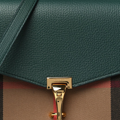 Burberry Derby Calfskin House Check Small Macken Crossbody Bag Vintage Green 8 of 10