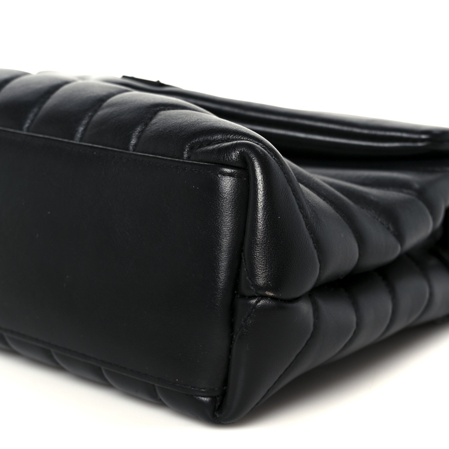 Saint Laurent Calfskin Y Quilted Monogram Monochrome Small Loulou Chain Satchel Black 11 of 11