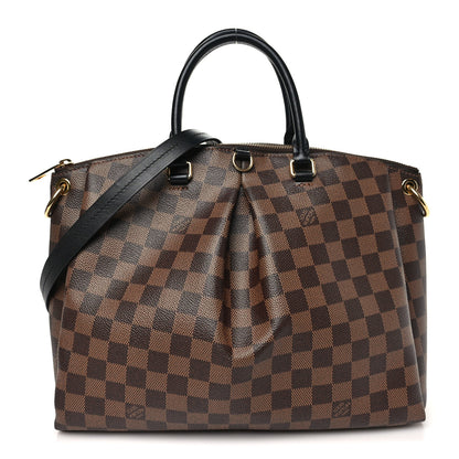 Louis Vuitton Damier Ebene Odeon Tote MM Black 1 of 9