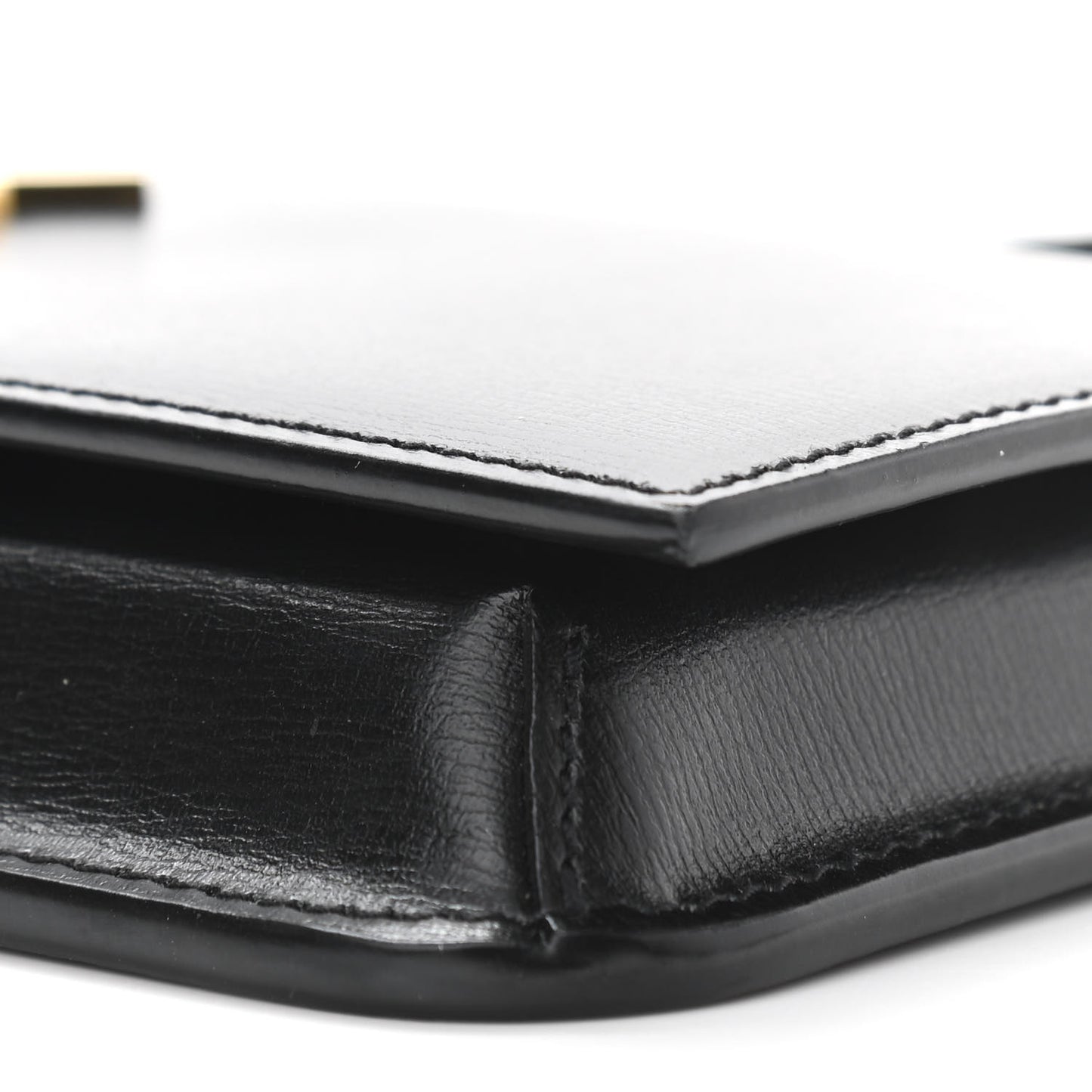 Smooth Calfskin Monogram Phone Holder Crossbody Black