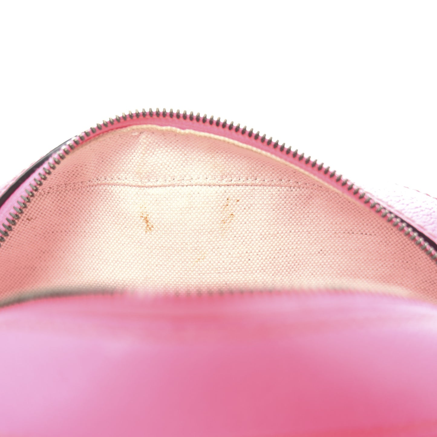 GG Supreme Monogram Textured Dollar Calfskin Web Ophidia Small Crossbody Bag Beige Ebony Fuchsia