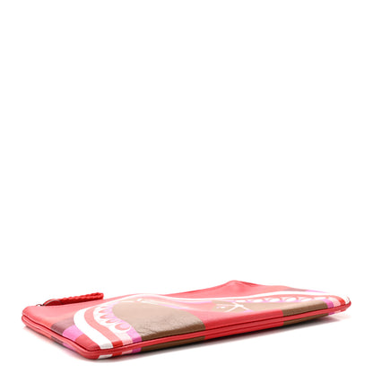 Hermes Swift Printed Rainbow Love Carre Long Pocket Pouch Rouge Coeur Alezan 4 of 13
