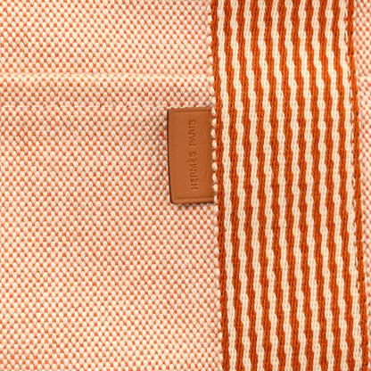 Hermes Canvas Herline MM Tote Orange 7 of 10