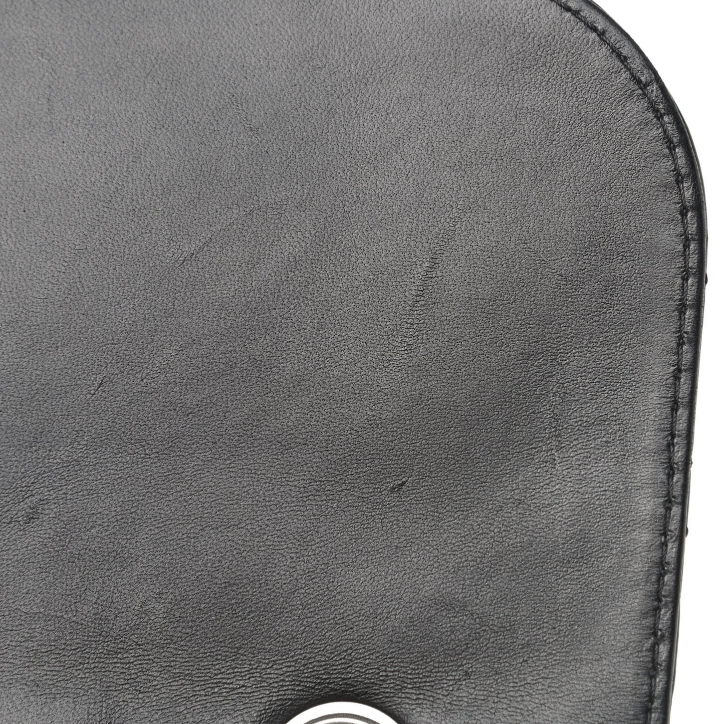 Vinyl Quilted In the Business Flap Bag Black