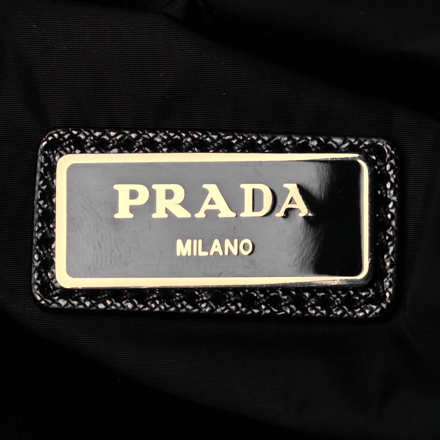 Prada Tessuto Nylon Bird Pocket Motif Drawstring Backpack Black 5 of 10