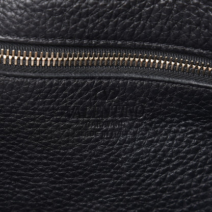 Valentino Garavani Pebbled Calfskin Small Rockstud Flip-Lock Messenger Bag Black 6 of 11