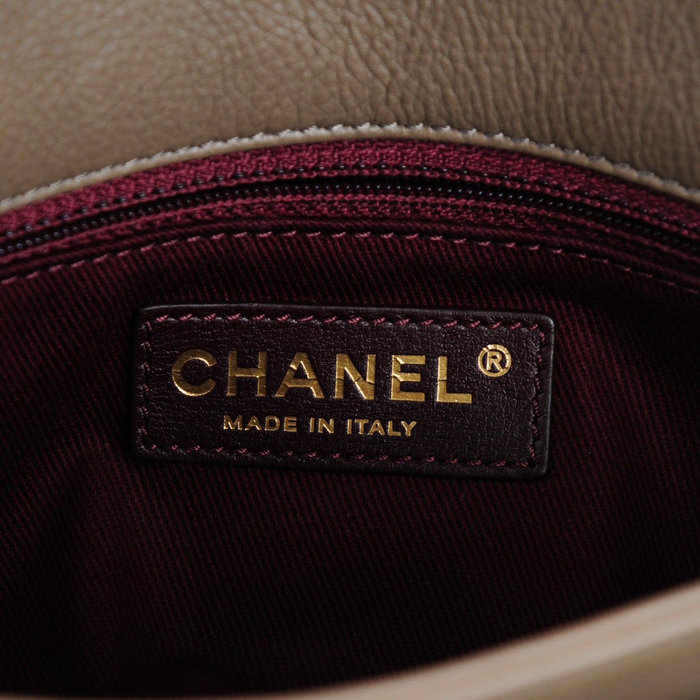 Chanel Calfskin Double Stitched Medium Flap Grey 5 of 7