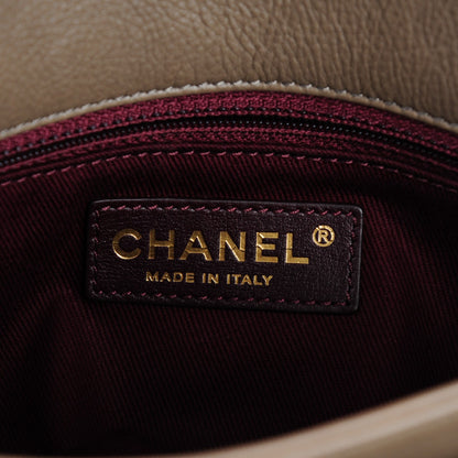 Chanel Calfskin Double Stitched Medium Flap Grey 5 of 7