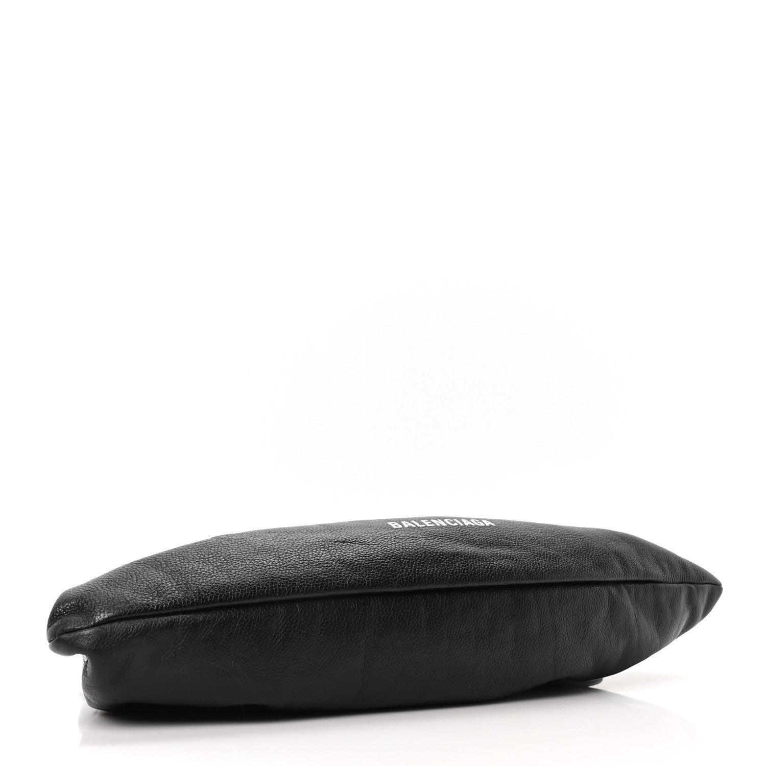 Balenciaga Grained Calfskin Logo XL Cloud Clutch Black 4 of 10