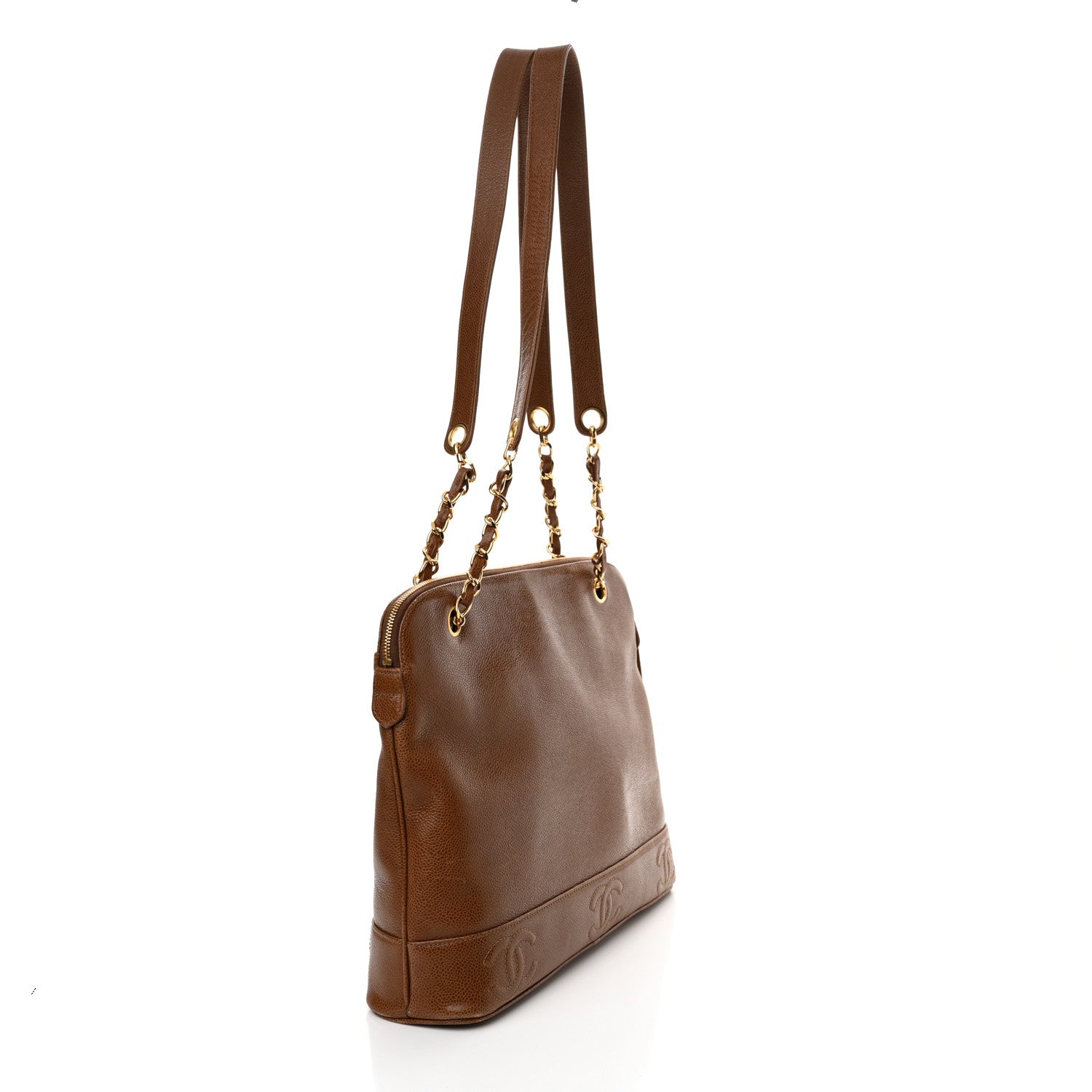 Chanel Caviar CC Shoulder Bag Brown 3 of 15