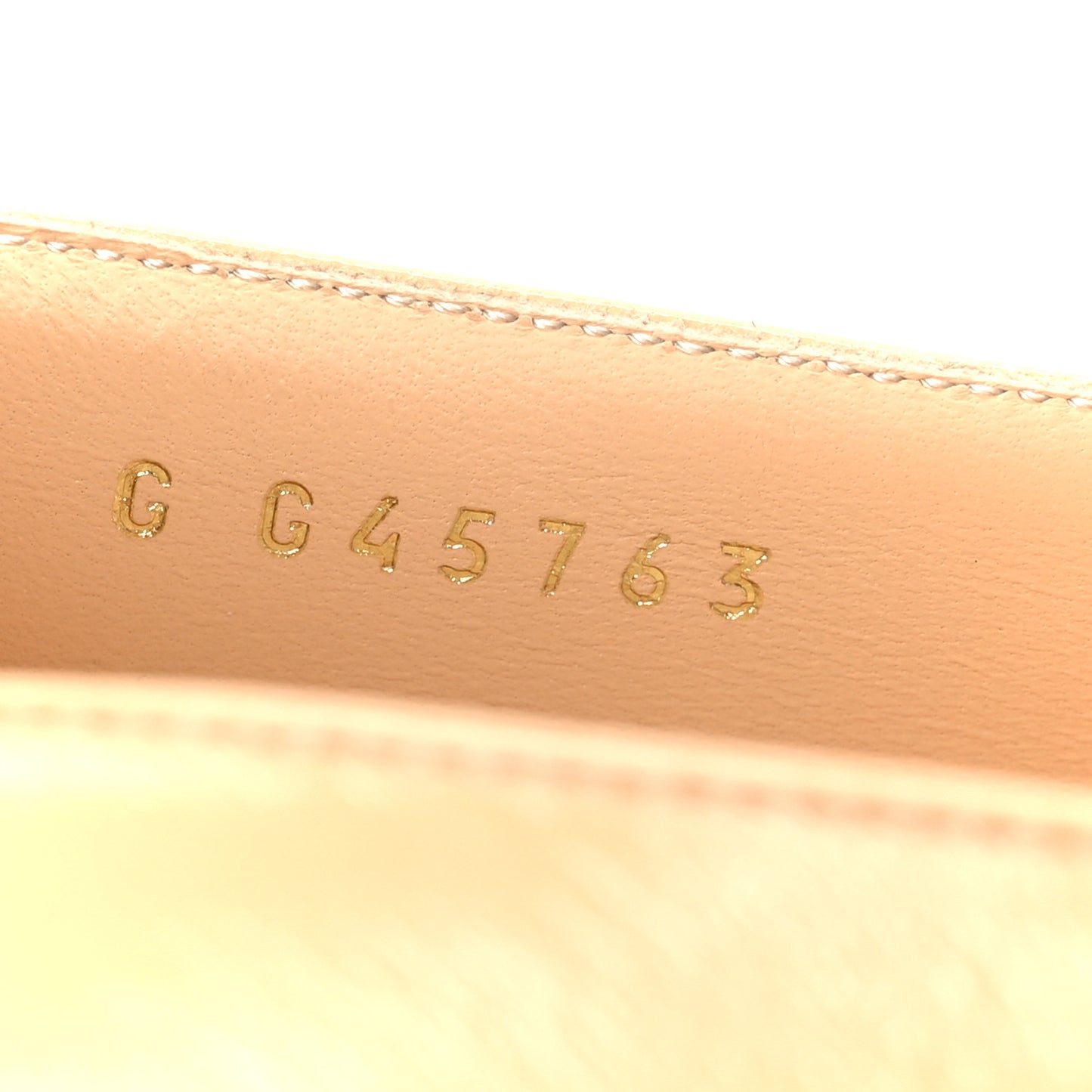 Shiny Lambskin Grosgrain Pointed Toe CC Ballet Flats 37.5 Beige Black
