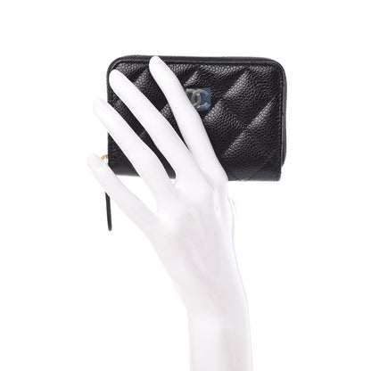 Chanel Caviar Quilted Zip Coin Purse Black 2 of 8