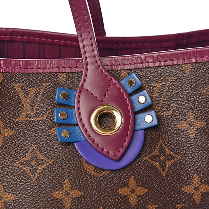 Louis Vuitton Monogram Totem Neverfull MM Magenta 9 of 11