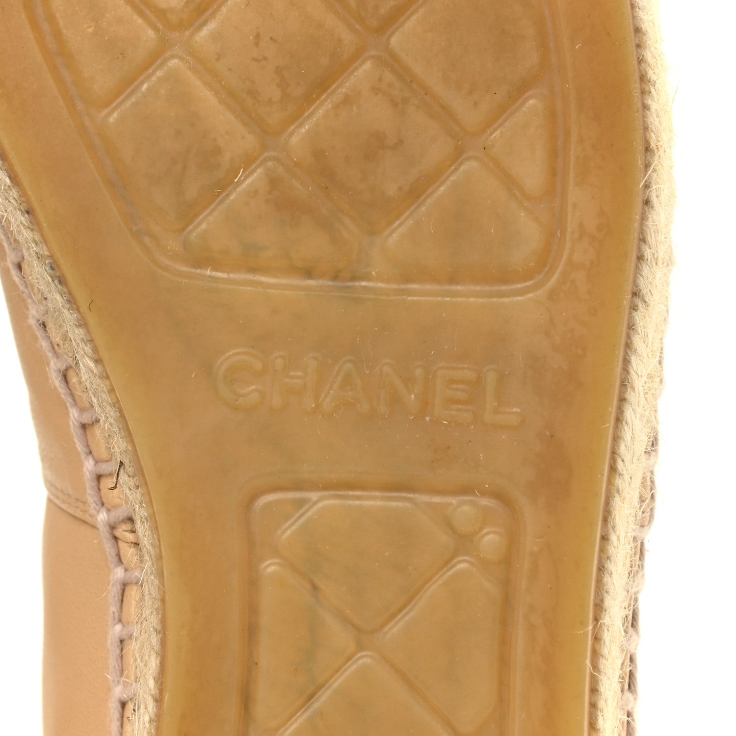 Chanel Lambskin CC Espadrilles 37 Beige Black 9 of 13