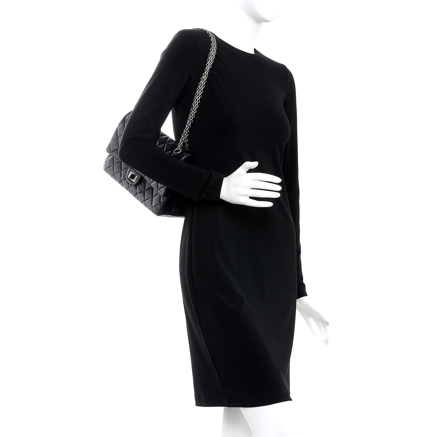 Chanel Aged Calfskin Quilted 2.55 Reissue 226 Flap Black 3 of 9