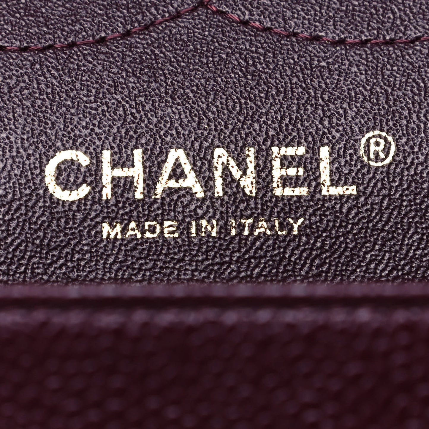 Caviar Quilted Jumbo Double Flap Burgundy