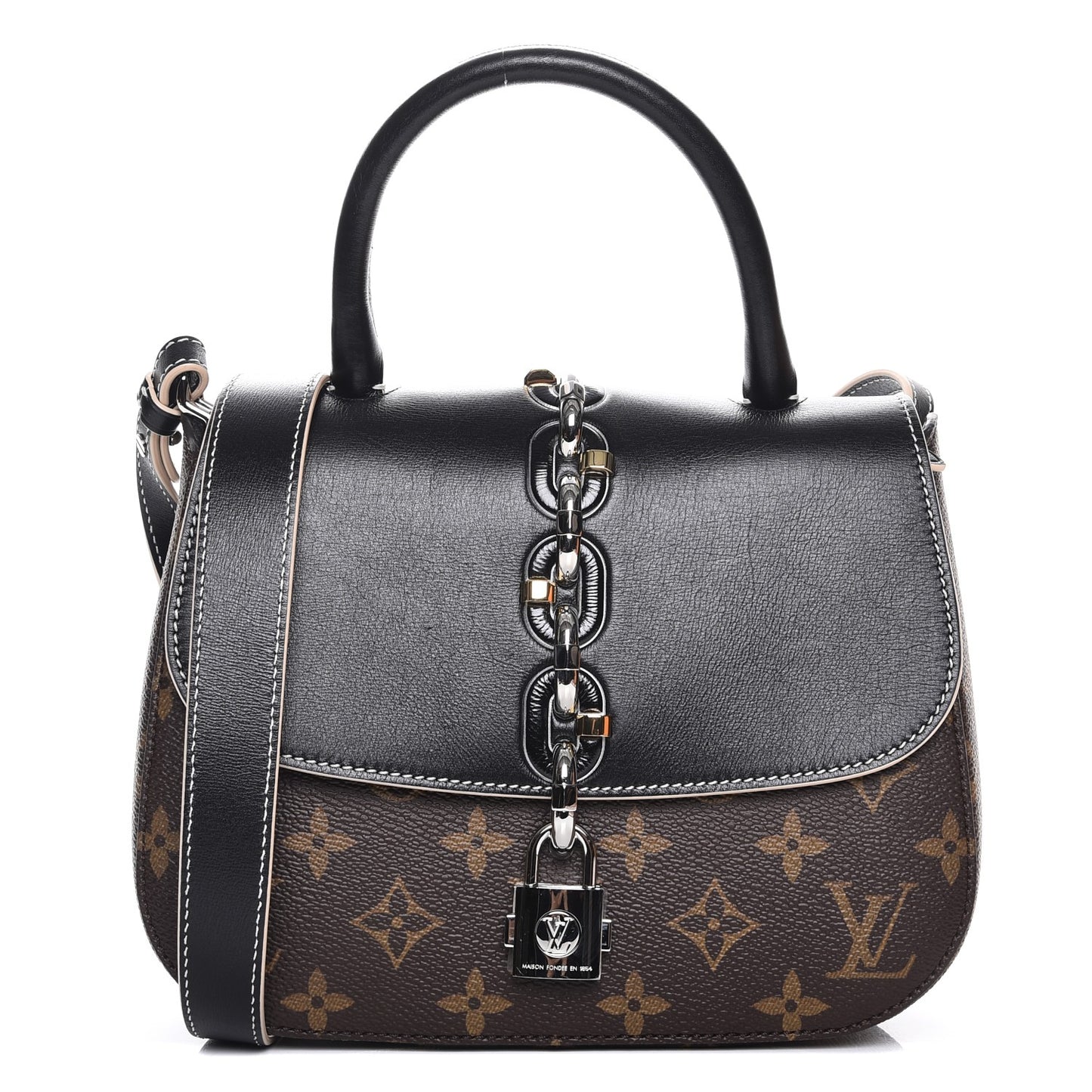 Calfskin Monogram Chain It Bag PM Black