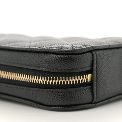 Chanel Caviar Quilted Phone Holder Wallet On Chain WOC Black 9 of 11