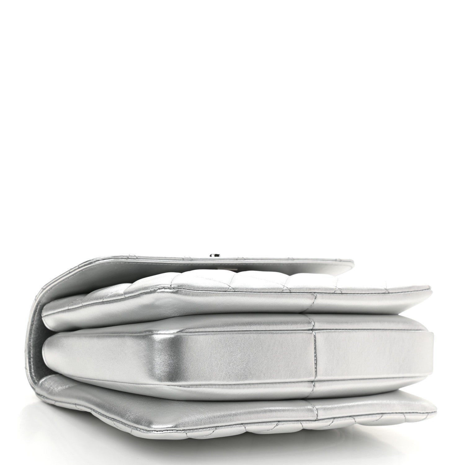 Chanel Metallic Lambskin Quilted Small Trendy CC Flap Dual Handle Bag Silver 4 of 11