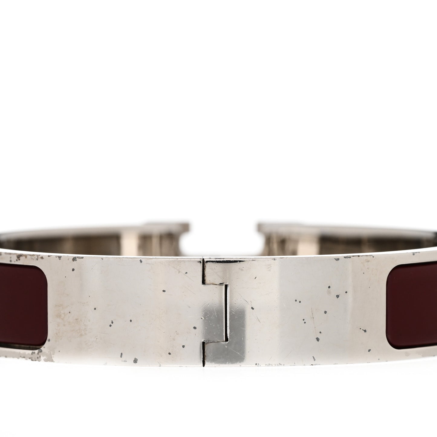 Enamel Narrow Clic Clac H Bracelet PM Burgundy