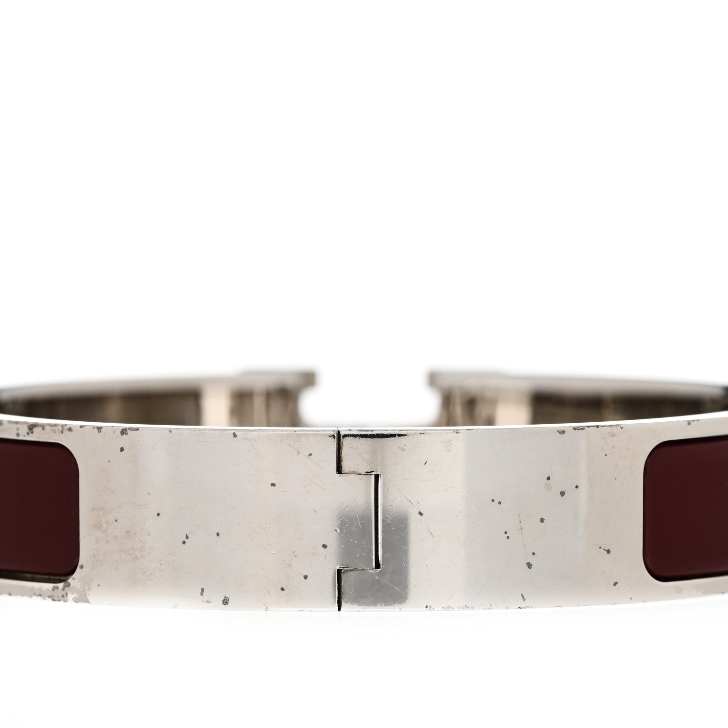 Hermes Enamel Narrow Clic Clac H Bracelet PM Burgundy 6 of 8