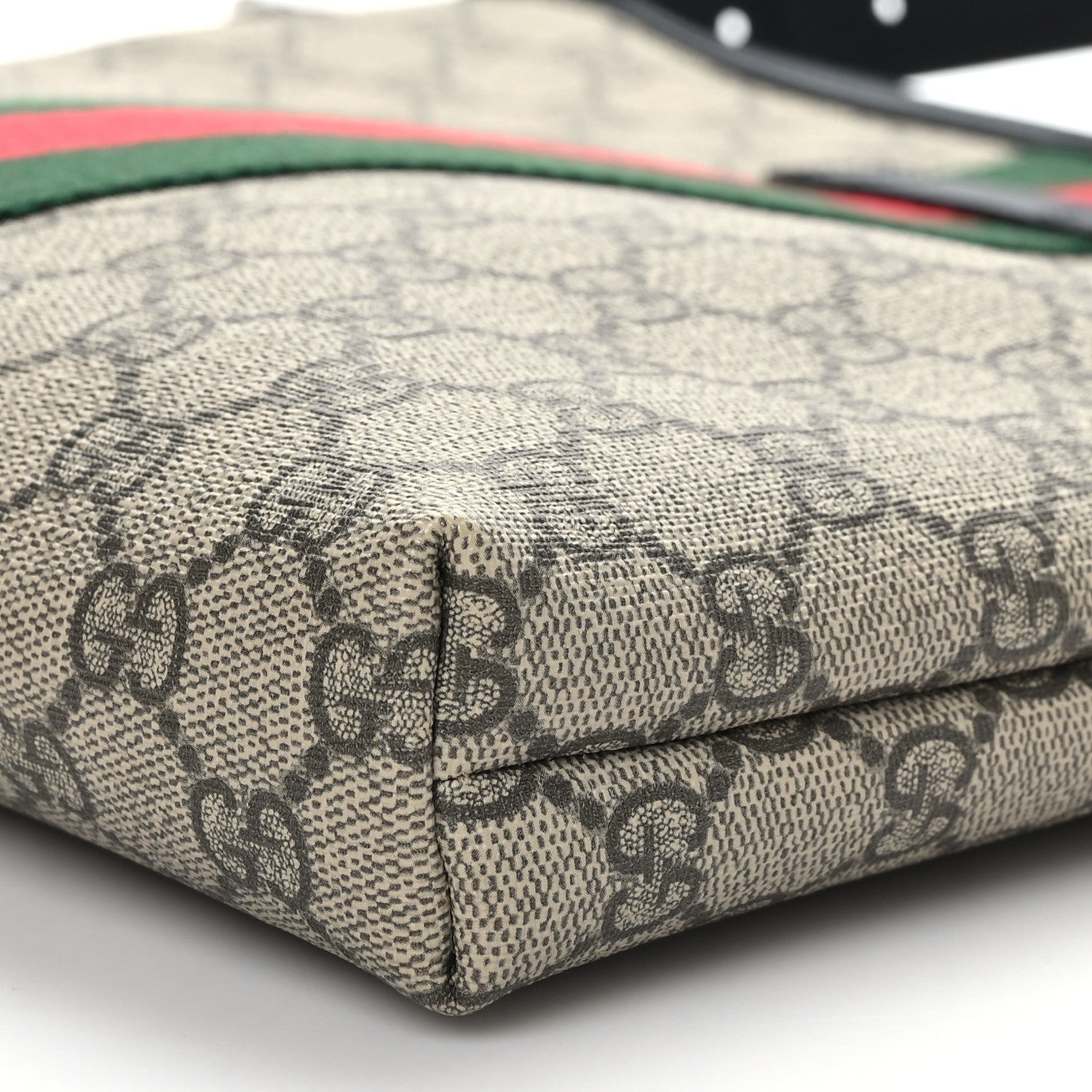 Gucci GG Supreme Monogram Web Messenger Bag Black 9 of 9
