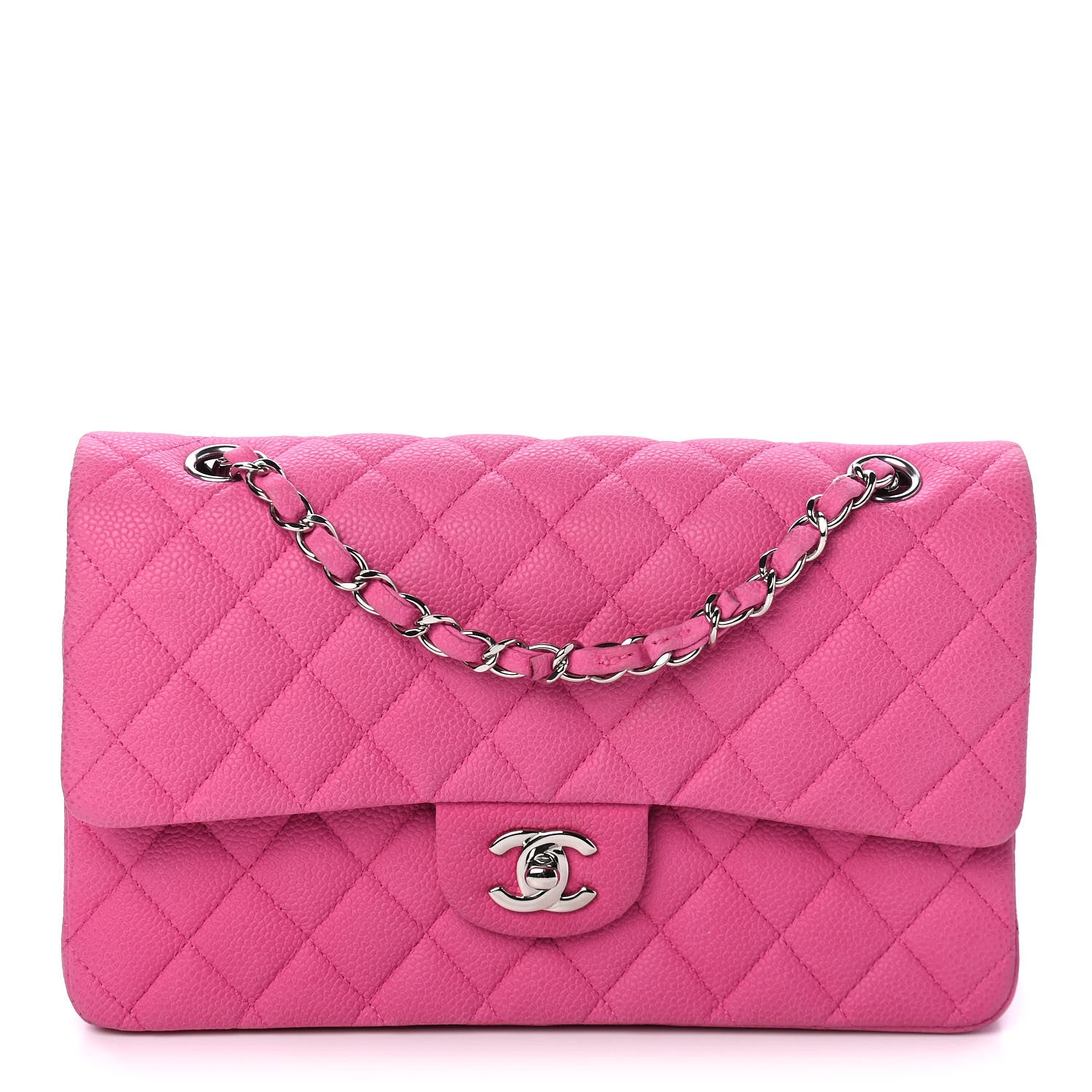 Chanel Iridescent Caviar Quilted Medium Double Flap Pink 1 of 4