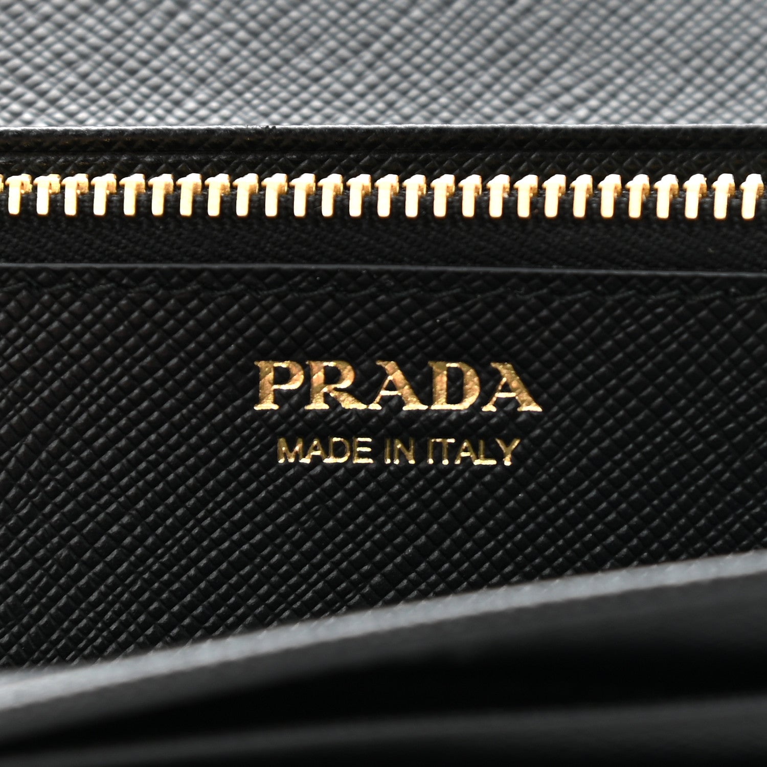 Prada Saffiano Metal Continental Flap Wallet Black 7 of 10