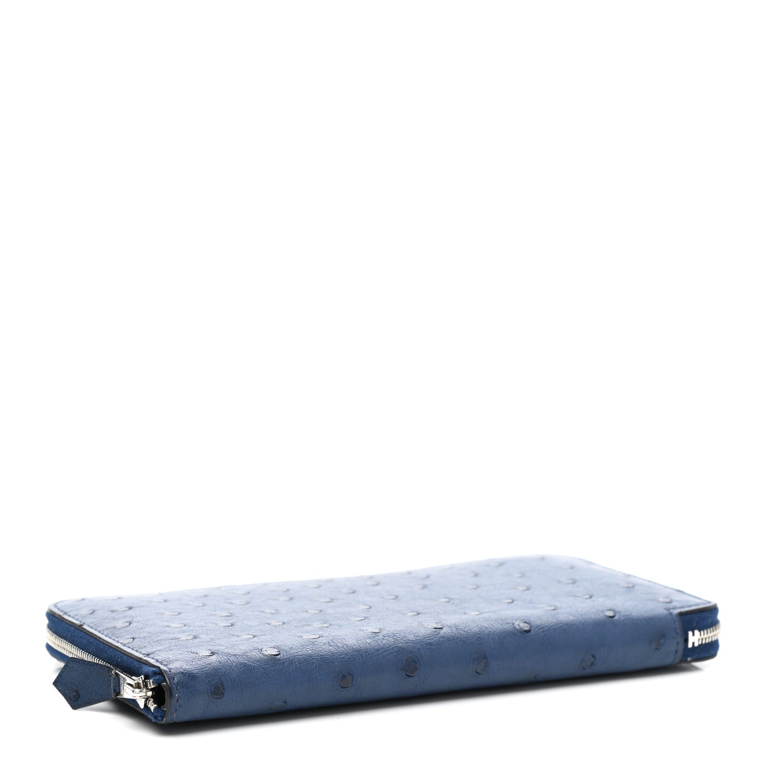 Hermes Ostrich Azap Wallet Bleu Roi 4 of 8
