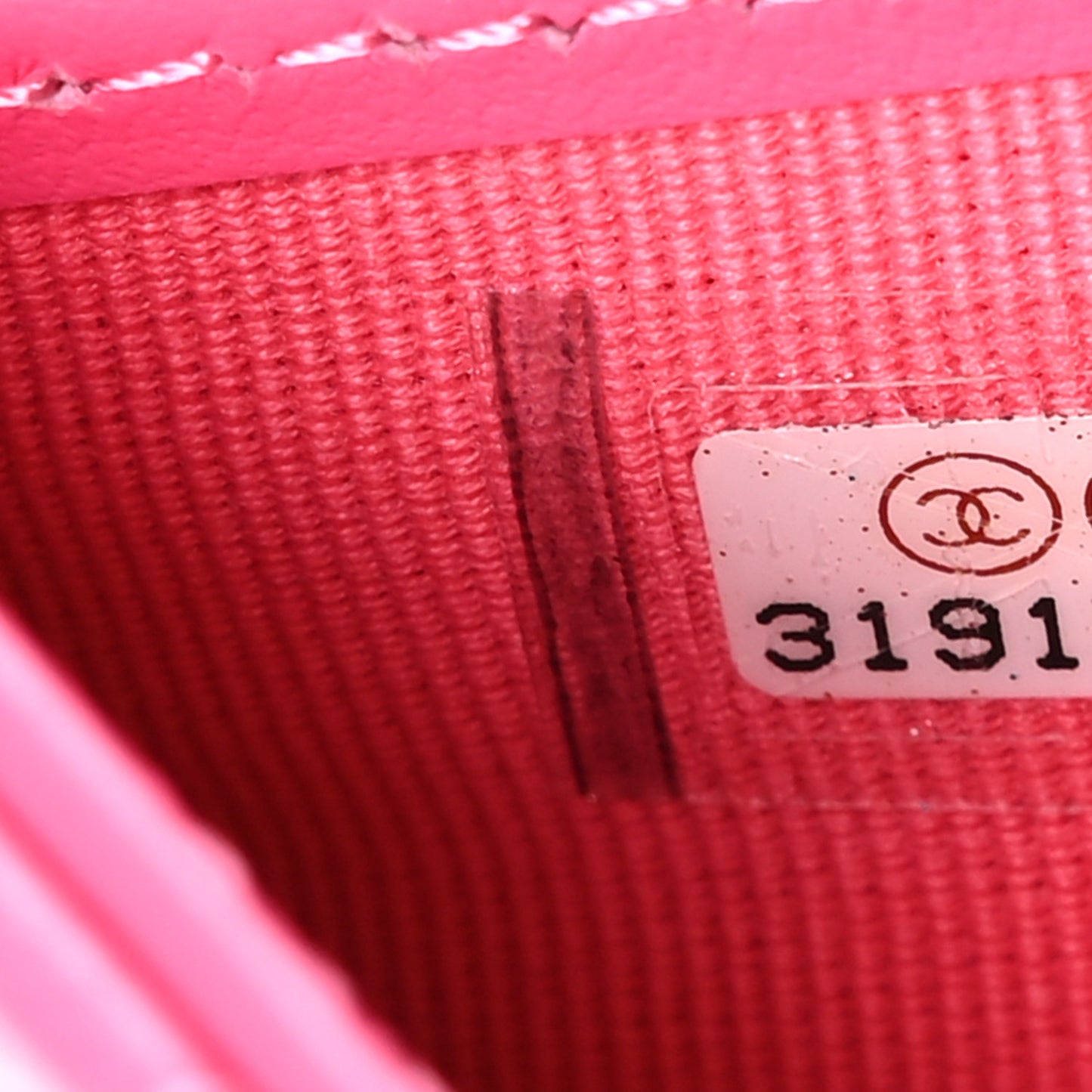 Lambskin Quilted Chanel 19 Flap Wallet Dark Pink