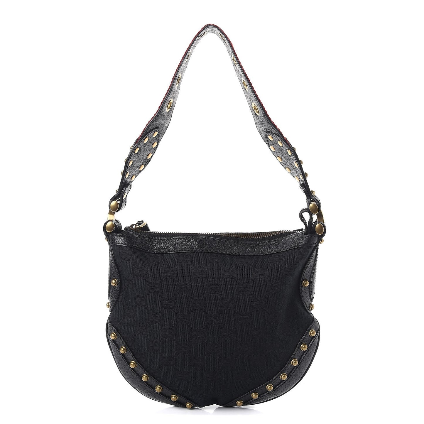Monogram Studded Small Pelham Shoulder Bag Black