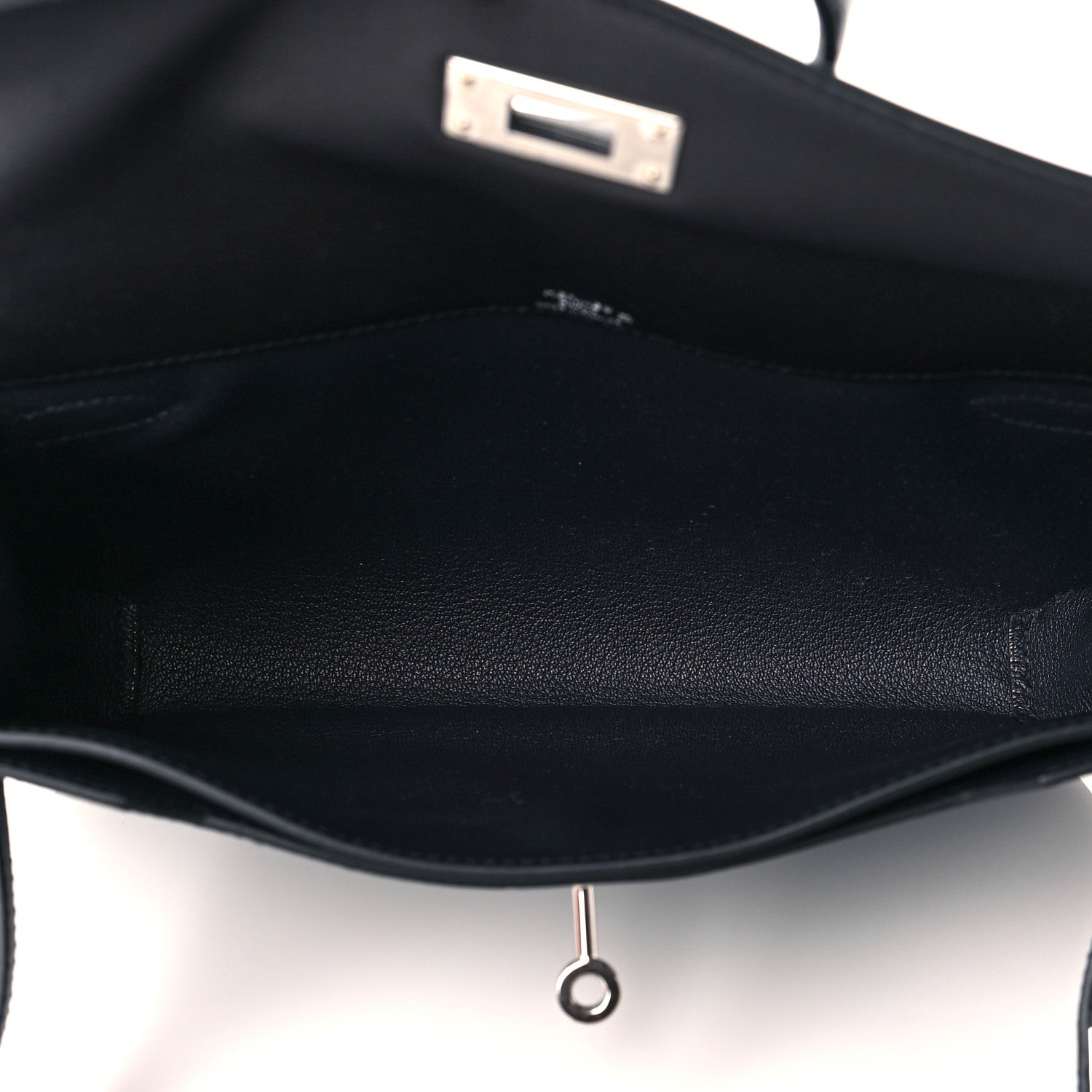 Hermes Evergrain Matte Alligator Kelly Depeches 25 Pouch Black Bleu Nuit 5 of 12