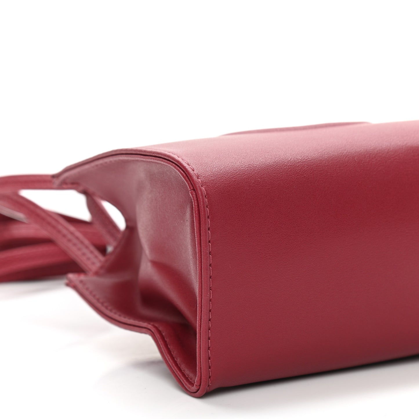 Vegan Leather Small Shopping Bag Oxblood