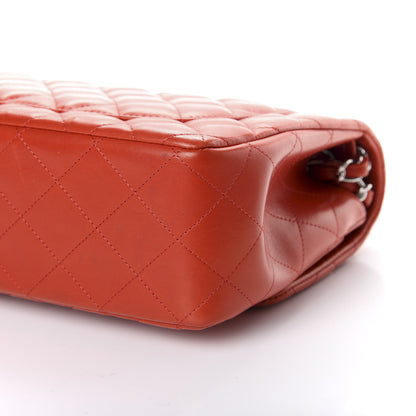 Chanel Lambskin Quilted Jumbo Double Flap Red 5 of 8