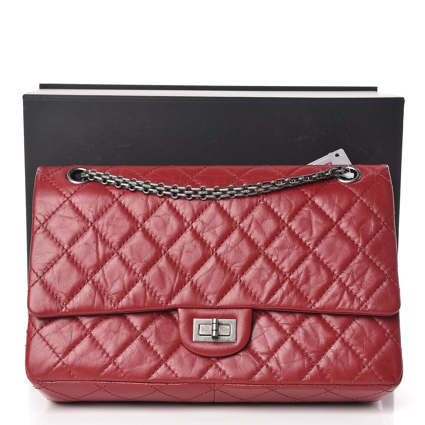 Aged Calfskin Quilted 2.55 Reissue 226 Flap Dark Red