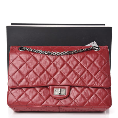 Chanel Aged Calfskin Quilted 2.55 Reissue 226 Flap Dark Red 13 of 13