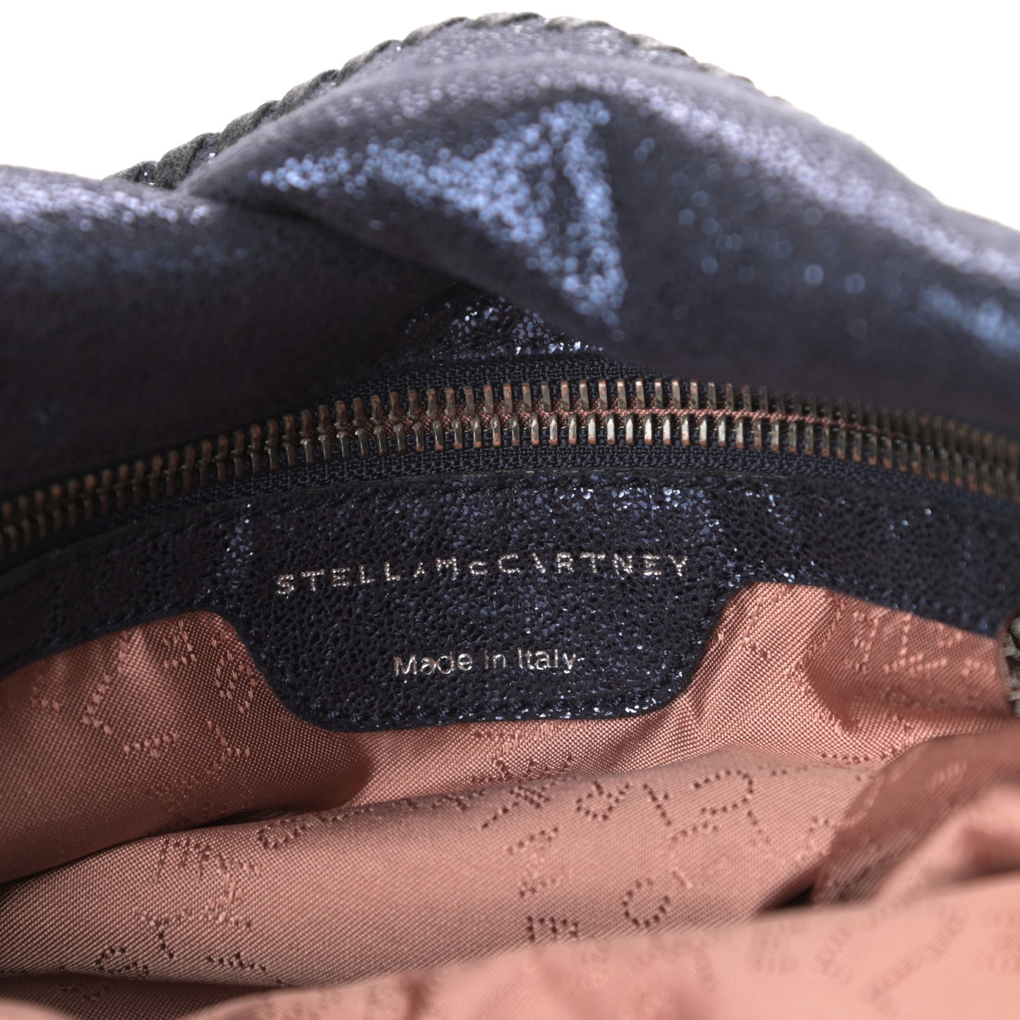 Shaggy Deer Falabella Fold Over Tote Navy