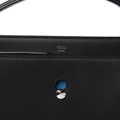 Fendi Vitello Baltico Dolce DotCom Satchel Black Blue Royal 12 of 12