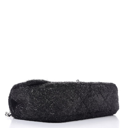 Chanel Lurex Knit Medium Pluto Glitter Flap Black 4 of 8