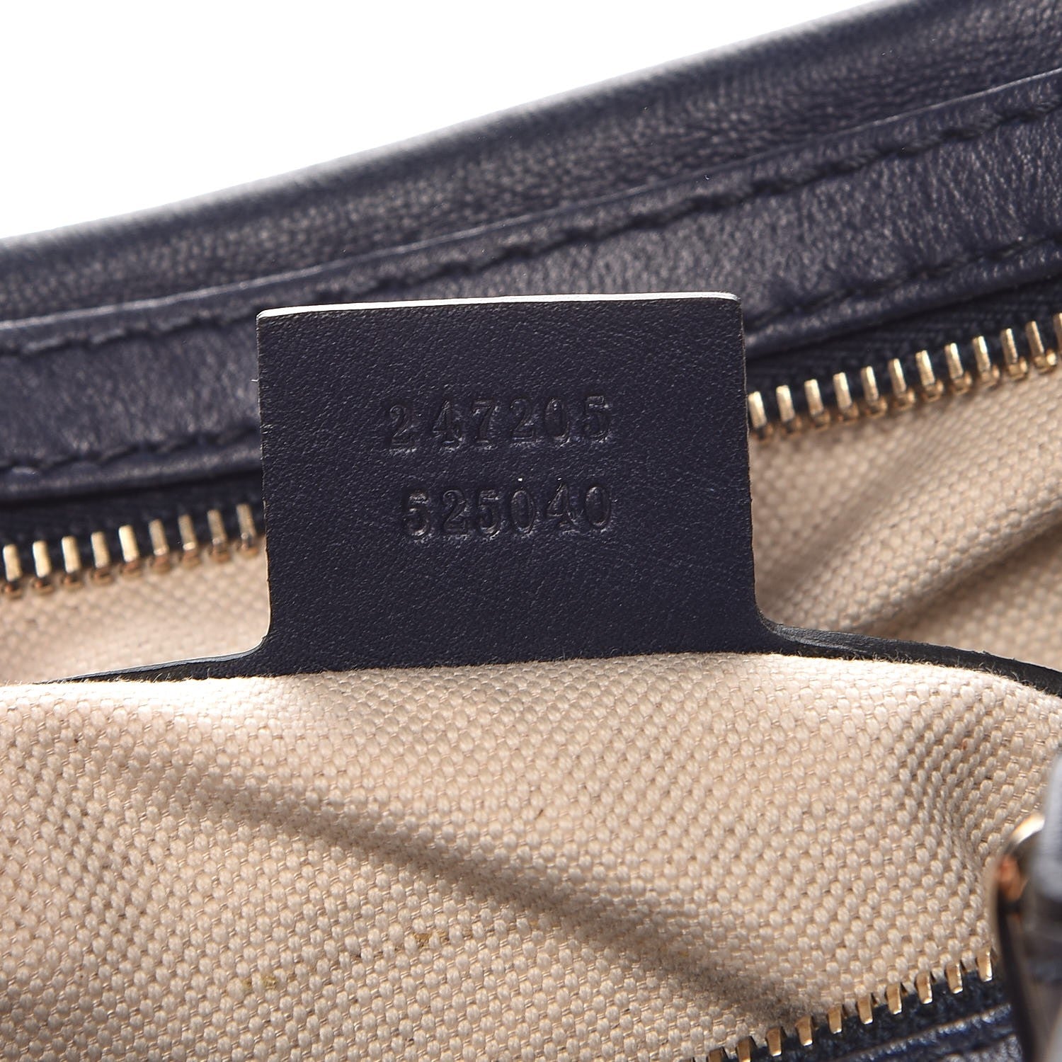 Gucci Calfskin Microguccissima Trim Medium Joy Boston Navy Blue 9 of 15