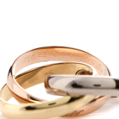 Cartier 18K Pink Yellow White Gold Classic Trinity Ring 49 4.75 4 of 5